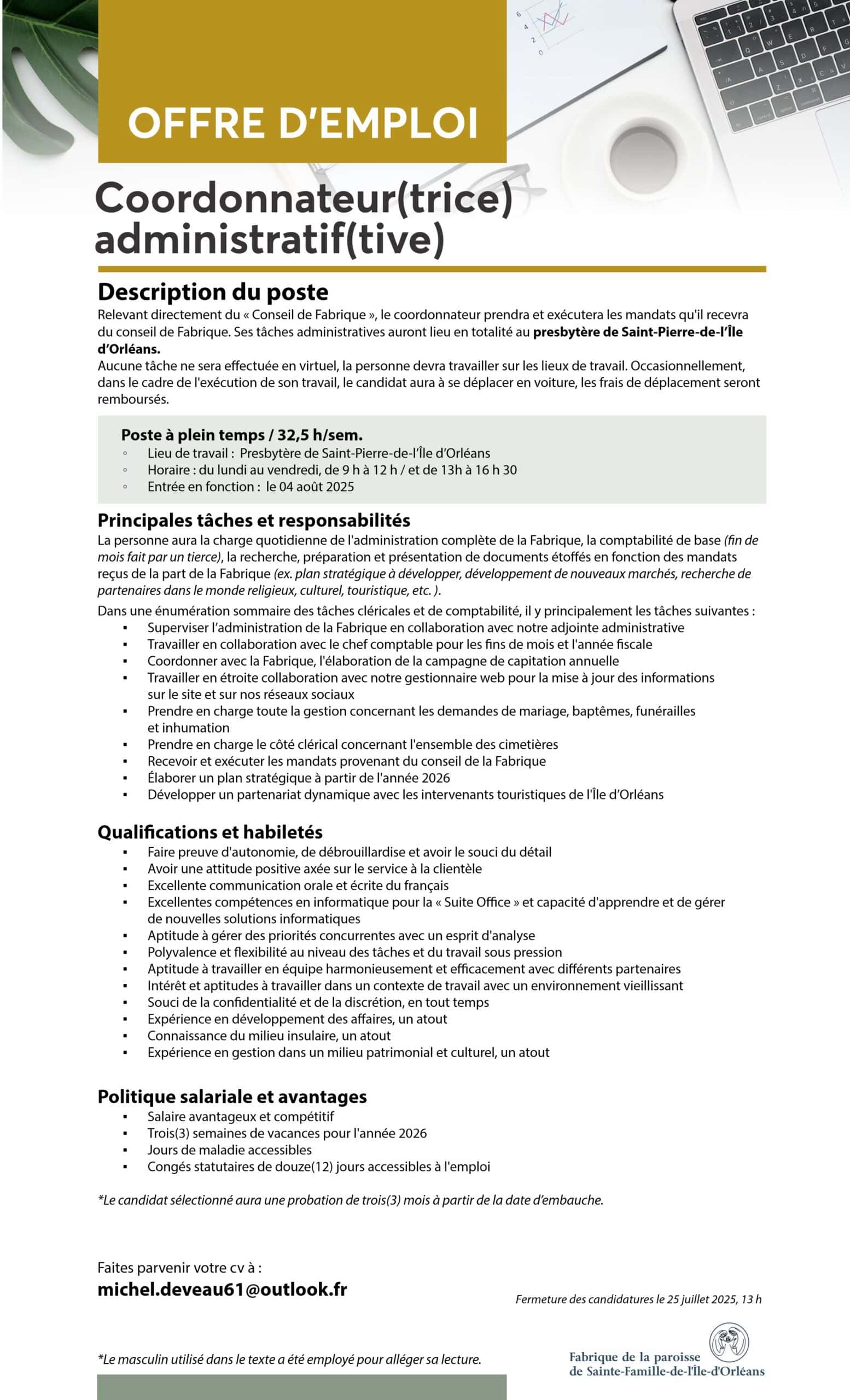 Coordonnateur administratif